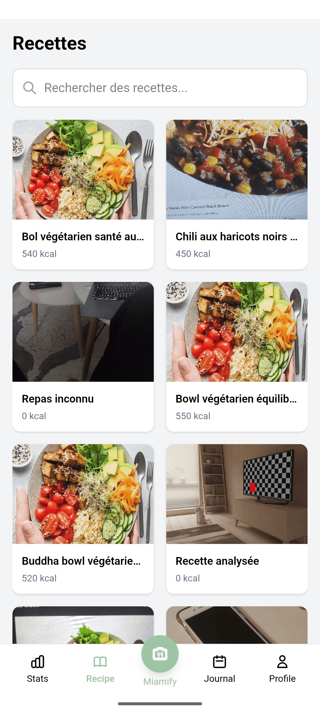 Miamify Meal Plan Screen